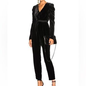 Ulla Johnson Sabine Black Velvet Jumpsuit